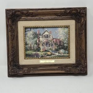 Vintage Marty Bell "The Jones Victorian" limited edition canvas transfer framed